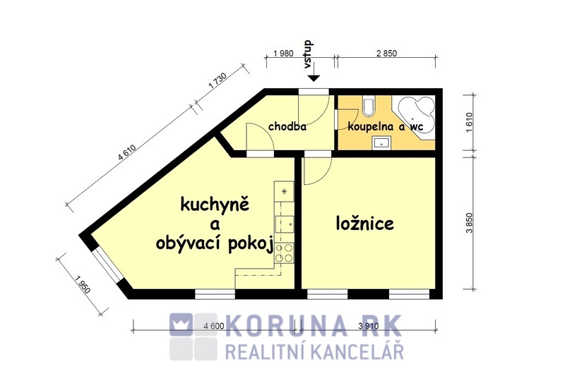 Byt 2+kk Resslova ulice
