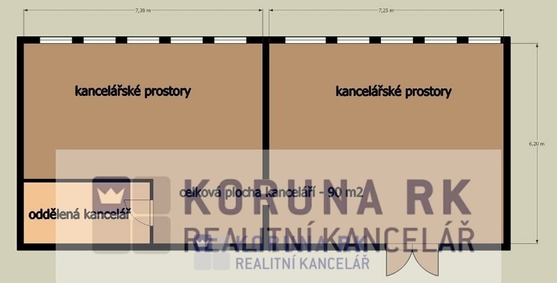 Pronájem kancelářských prostor, Boršov nad Vltavou